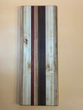 Large Multicolor Hardwood Serving Board - 9.0 x 24.5 x 0.75