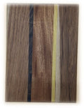 Medium Walnut Serving Board with Accent Stripes - 10.5 x 16 x 0.9