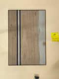 Medium Natural Hardwood Serving Board with Mixed Accents - 10.5 x 15.25 x 0.75