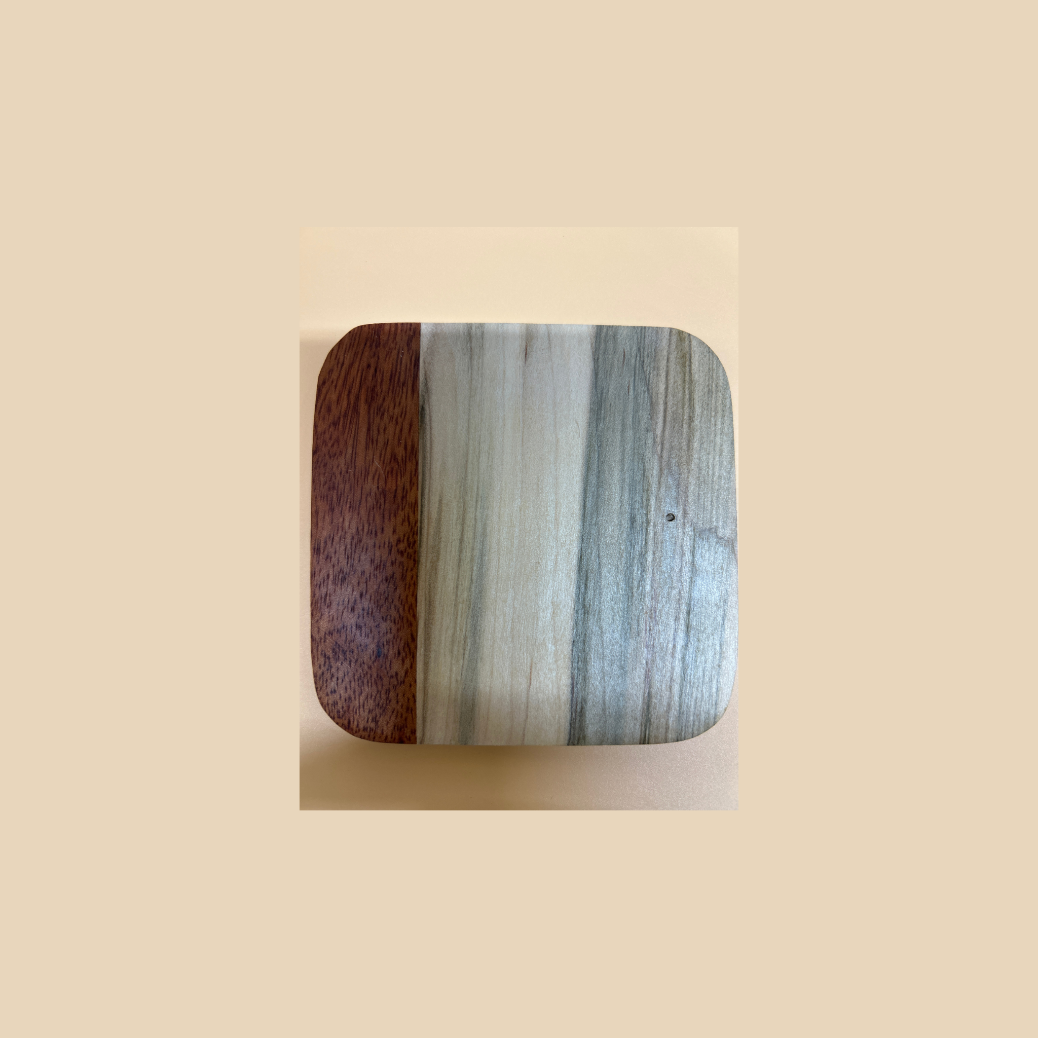 Handcrafted Tri-Color Hardwood Coasters Striped - Set of 4