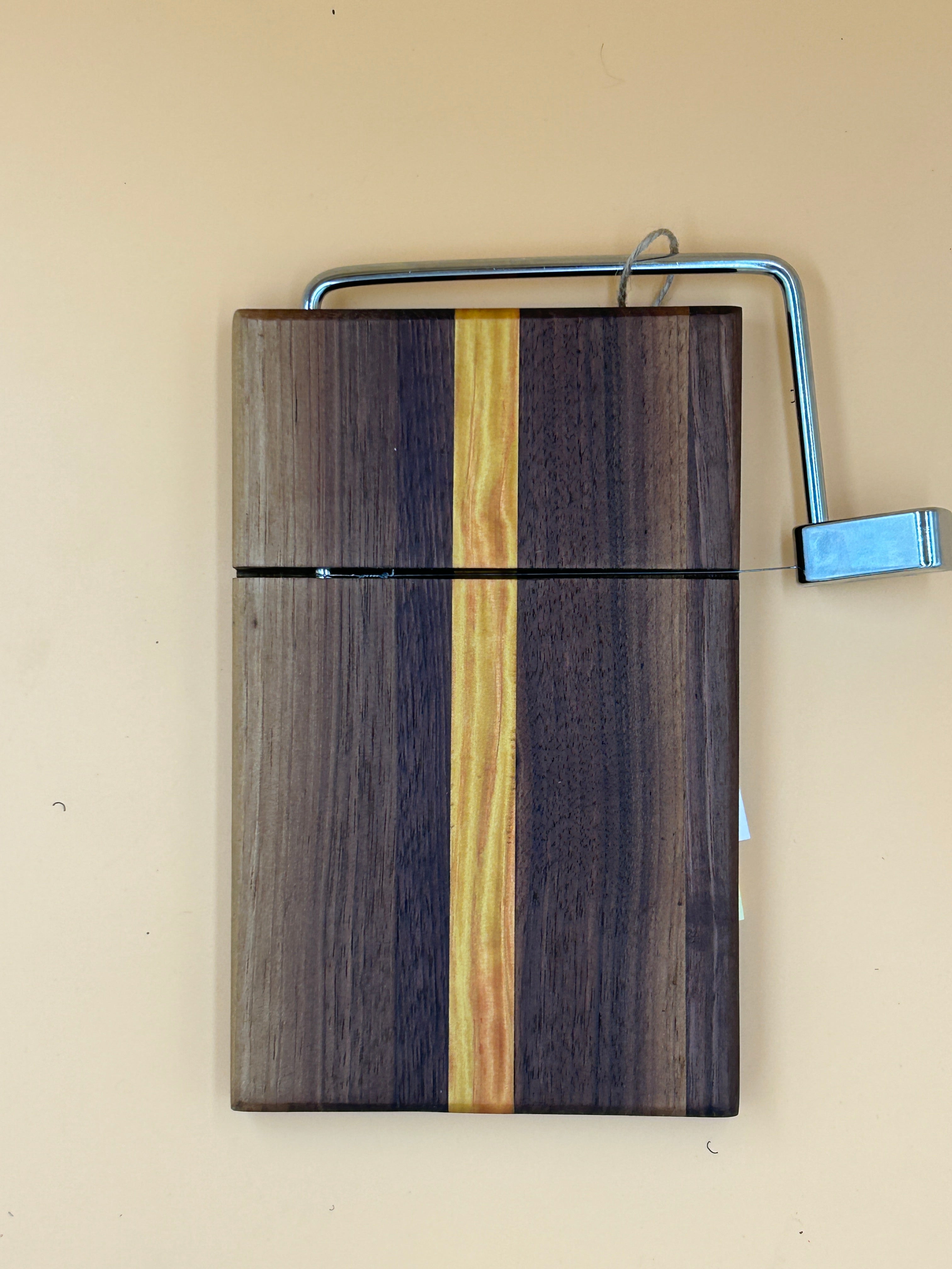 Artisan Hardwood Cheese Slicer - Walnut with Exotic Yellowheart Accent