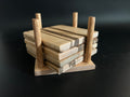 Wooden Coaster Set with Stand – Ambrosia Maple & White Oak