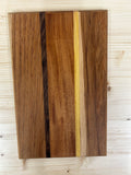 Handcrafted Mixed Hardwood Cutting Board with Accent Stripe
