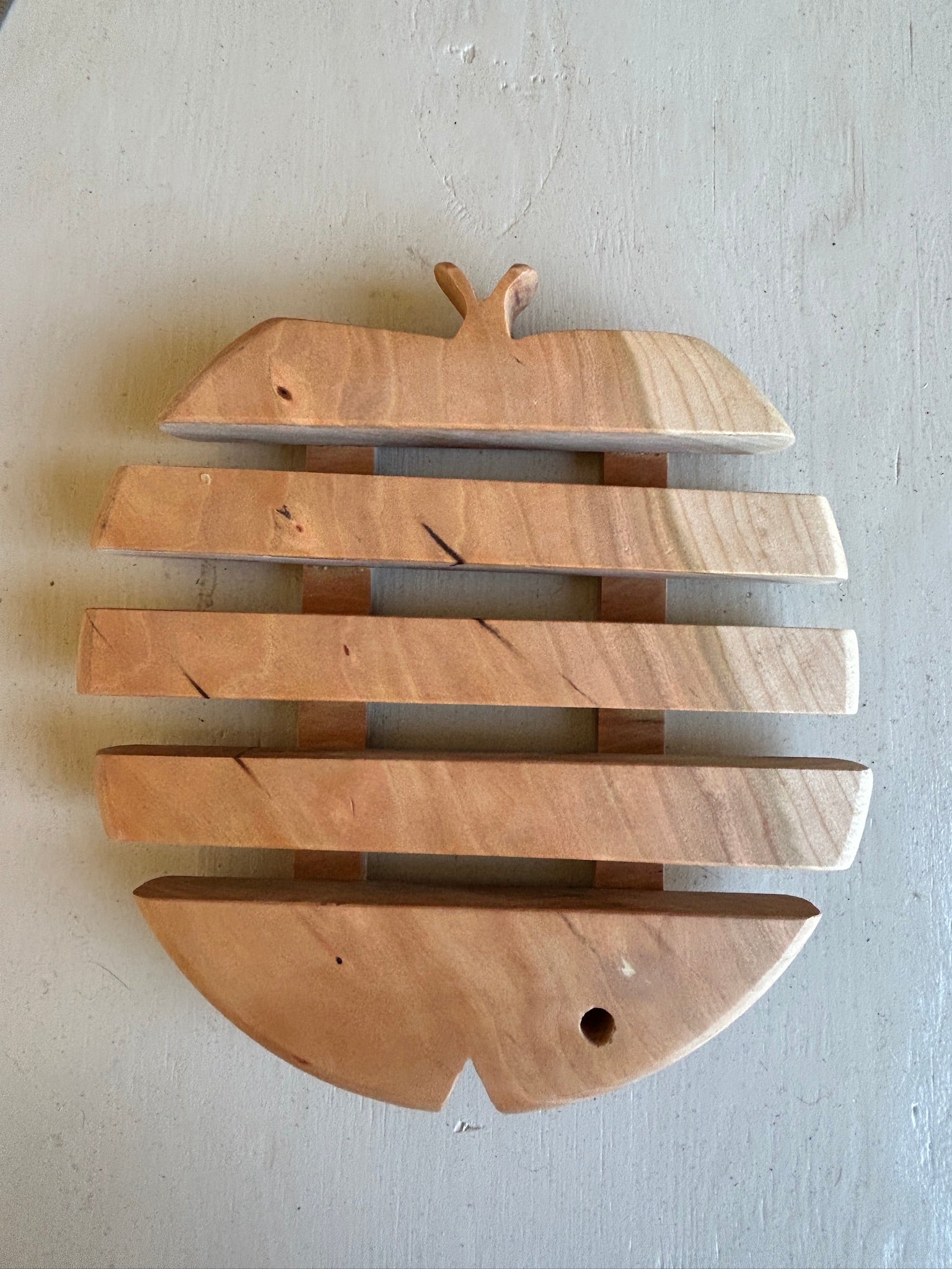 Artisan Hardwood Trivet - Cherry Fish Silhouette