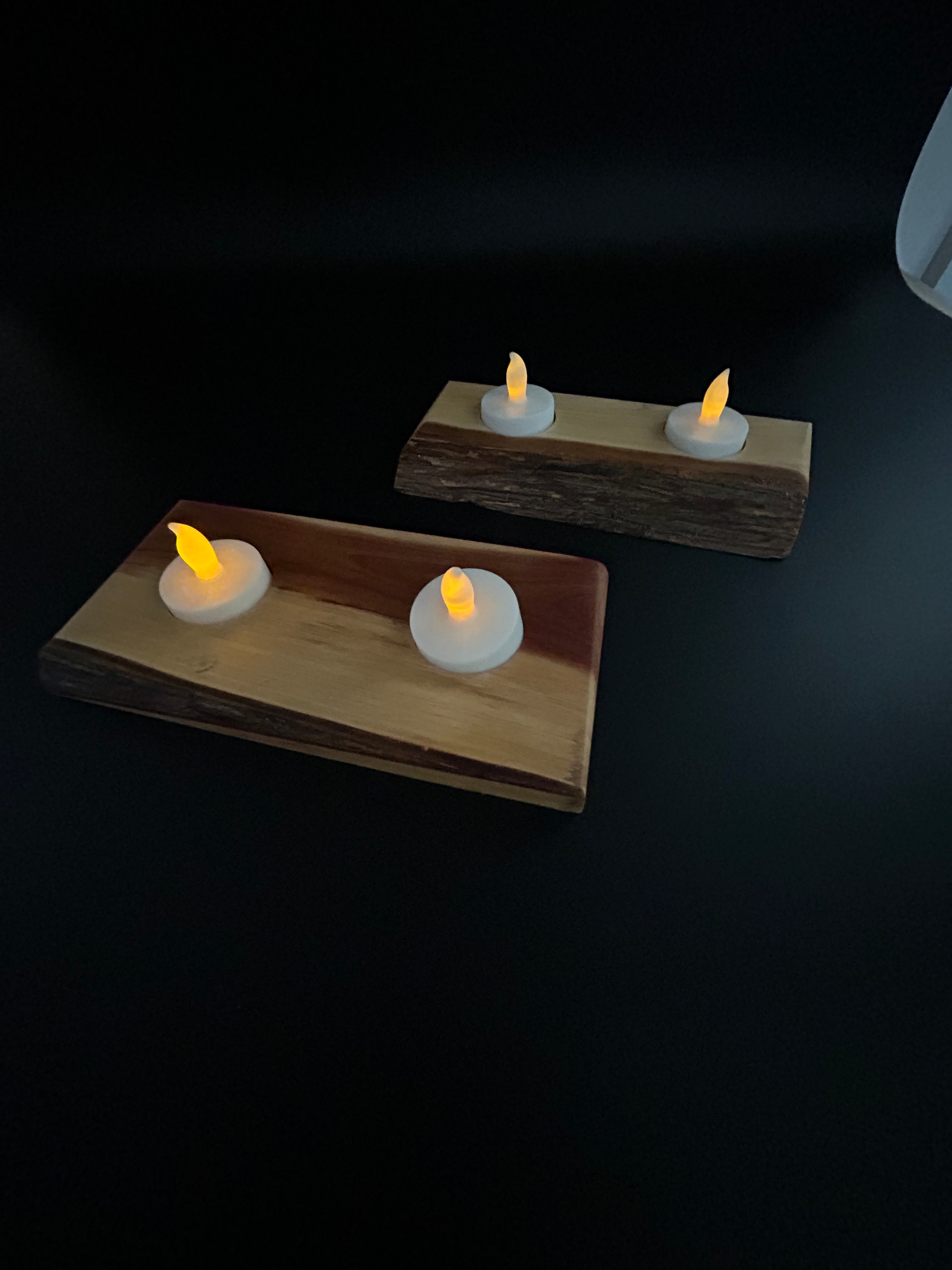 Live Edge Cedar Tea Light Holder