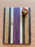 Mixed Hardwood Cutting Board with Purpleheart Accent