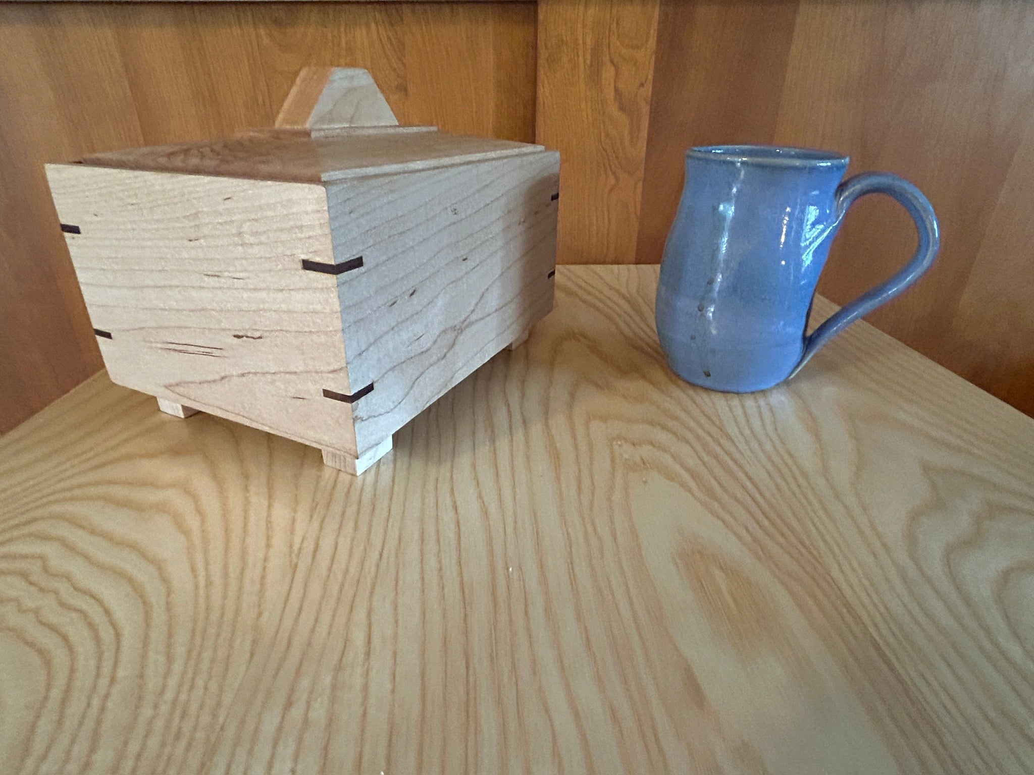 Hard Maple Keepsake Box with Raised Panel Top