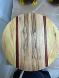 Large Lazy Susan - Yellowwood, Ambrosia Maple & Bloodwood Accents