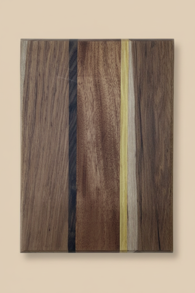 Mixed Hardwood Serving/Cutting Board Accent Stripes