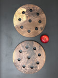 Round Trivet - Natural Wood Grain with Ventilation Holes