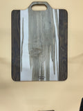 Serving Board - Waterfall Grain Pattern with Oval Handle