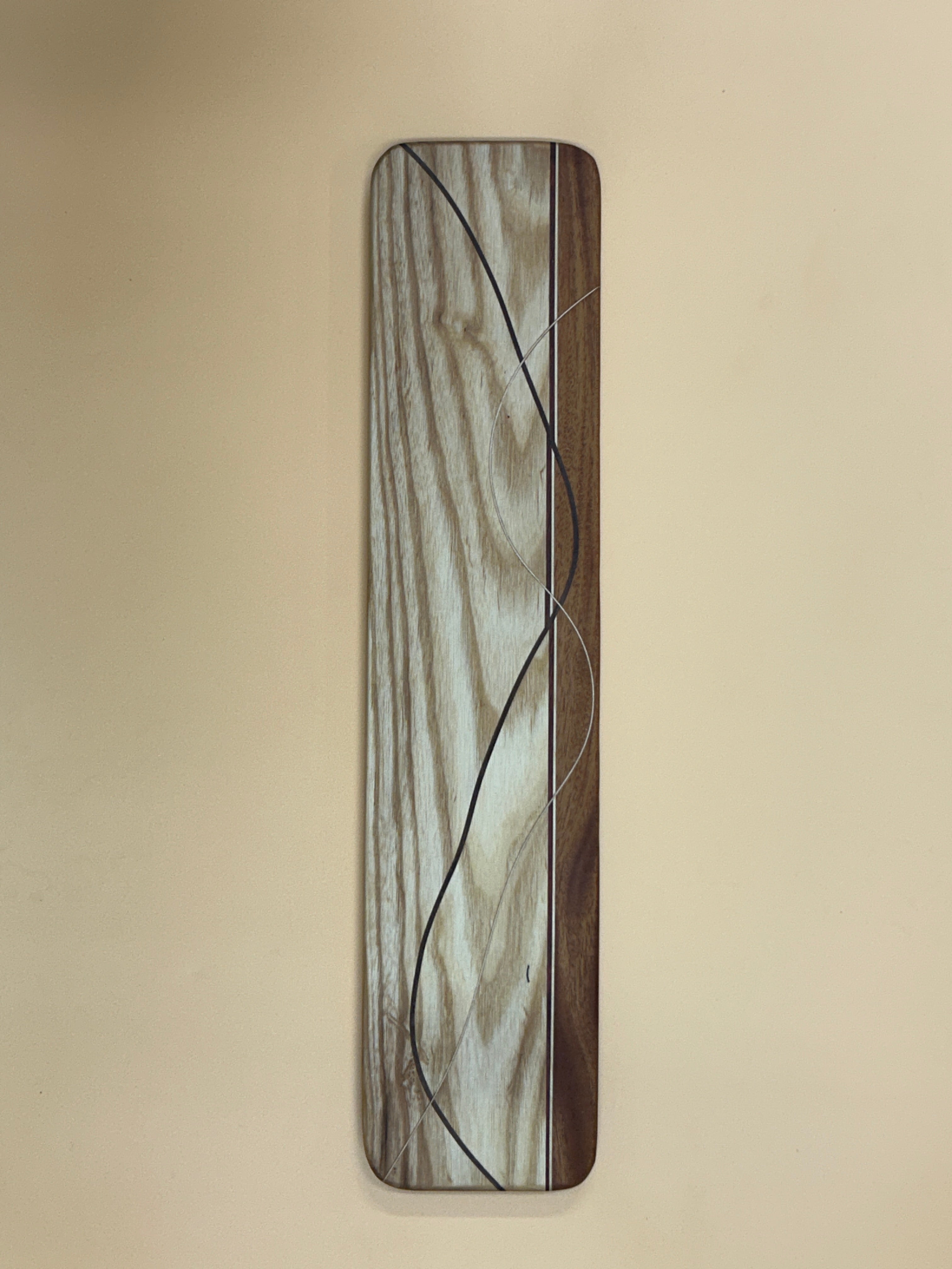 Long Serving Board - Ash & Walnut Woven Basket Pattern