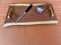 Cedar Serving Tray - Live Edge with Metal Handles (Medium)