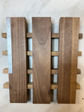 Artisan Hardwood Trivet - Walnut Waffle-Block Pattern