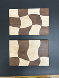 Wavy Checkerboard Maple  & Walnut Charcuterie Board