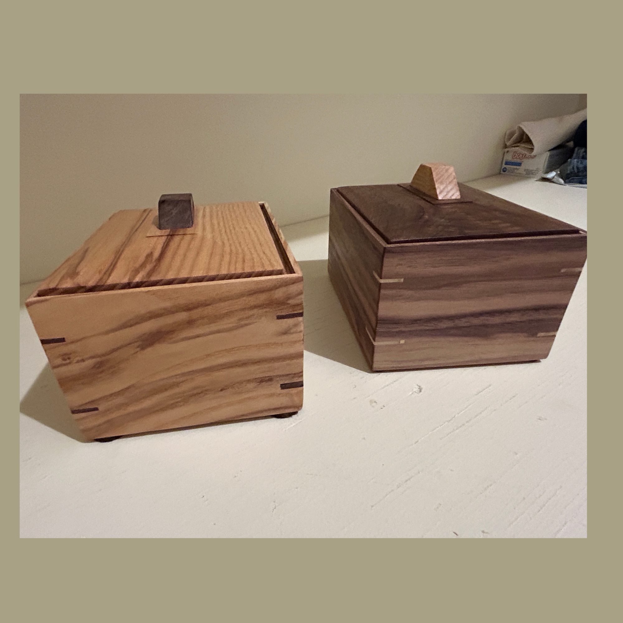 Handcrafted Keepsake Box — Corner Splines & Raised Panel Lid