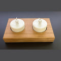 Tea Light Holder — Double, Cherry