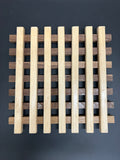 Artisan Hardwood Trivet - Walnut & Maple Waffle Pattern